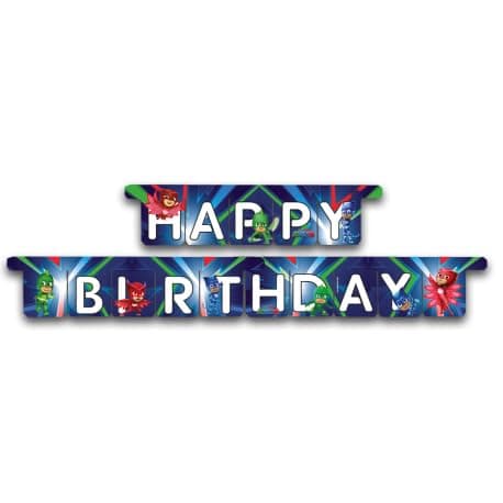 BeenSmile PJ Masks Happy Birthday Girlande
