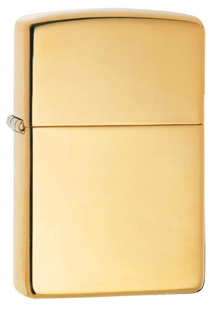 Zippo Sturmfeuerzeug - High Polished Brass Armor Heavy Wall, Base Model - Nachfüllbar - Wiederverwendbar - Windfestes Design - Geschenkbox - Made in USA
