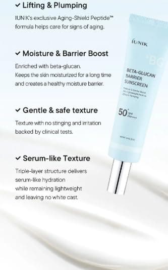 iUNIK - Beta-Glucan Barrier Sunscreen SPF50+ PA++++, 60 ml