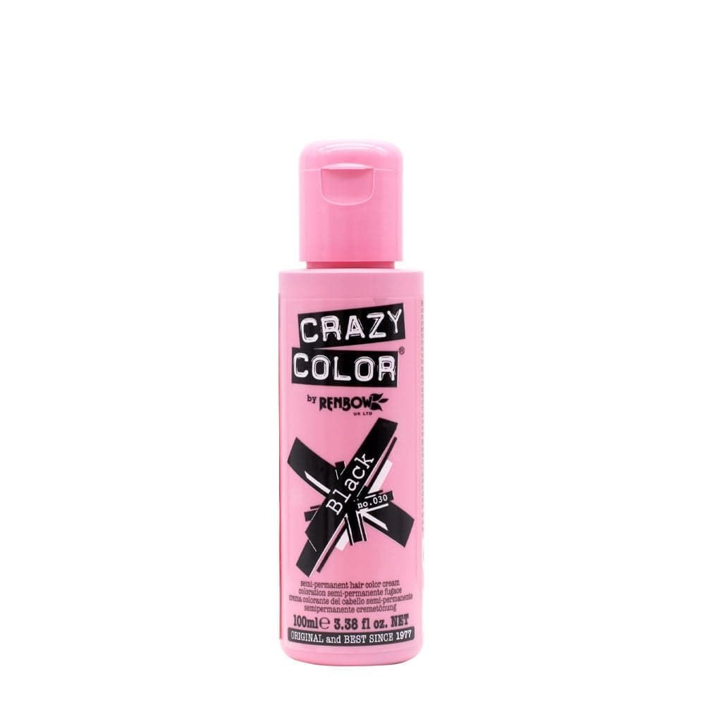 Crazy Color Semi-Permanent Hair Color Dye Black 030