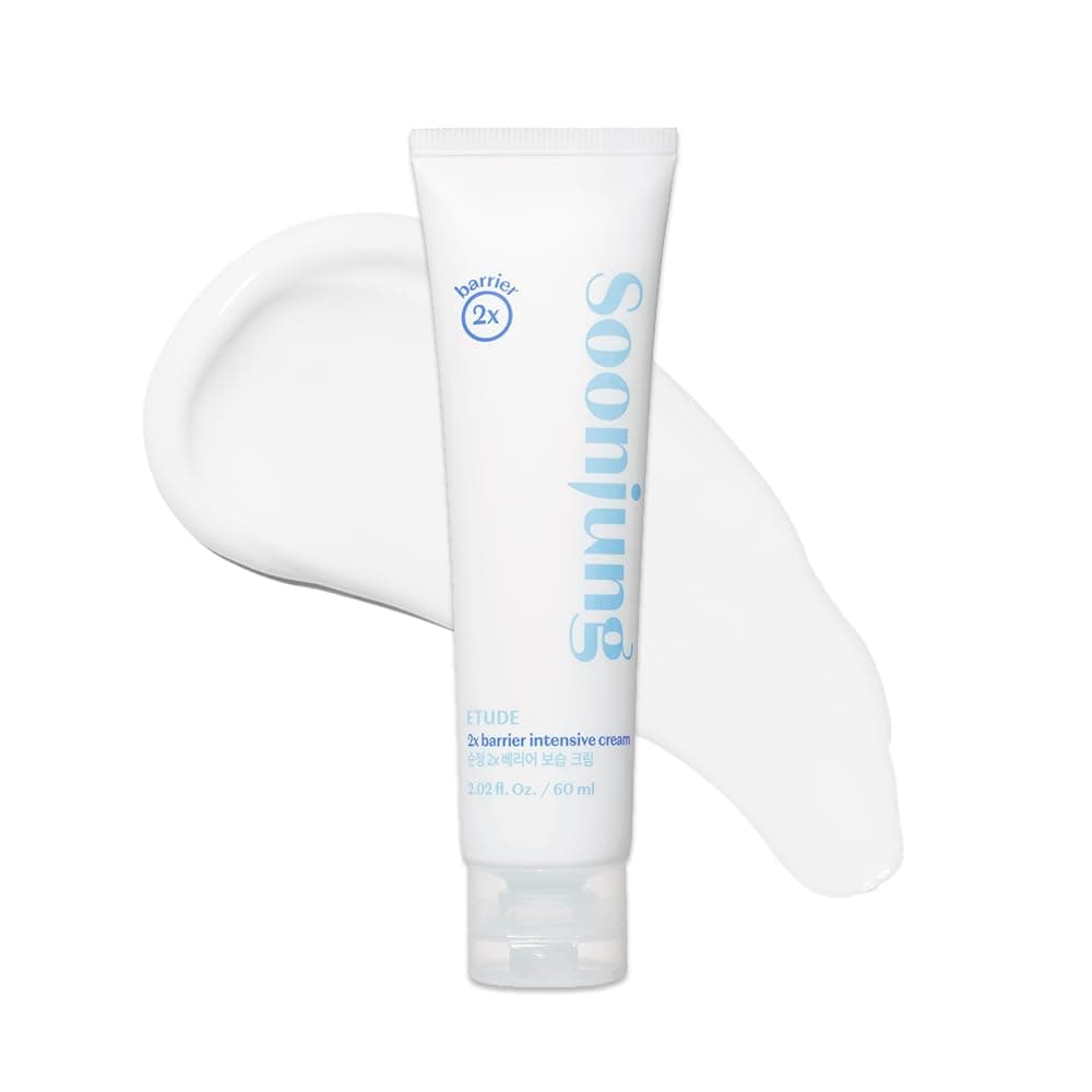 ETUDE SoonJung 2x Barrier Intensive Creme (Neu, 59,14 ml), Gesichtscreme, Sheabutter feuchtigkeitsspendende Gesichtscreme für empfindliche Haut, Wasser-Öl-Gleichgewicht & Panthenol für geschädigte