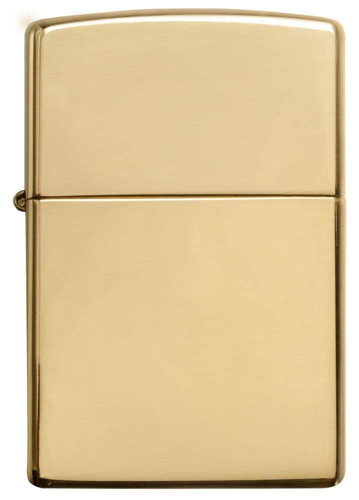 Zippo Sturmfeuerzeug - High Polished Brass Armor Heavy Wall, Base Model - Nachfüllbar - Wiederverwendbar - Windfestes Design - Geschenkbox - Made in USA