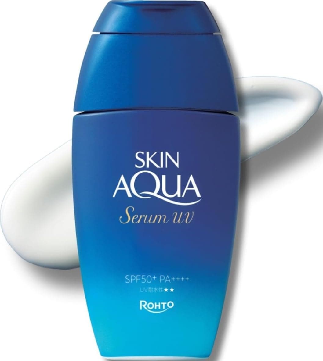 SKIN AQUA Hyaluronic Serum UV SPF50+ PA++++ Sunscreen, Makeup Base, 3 Types of Hyaluronic Acid, Alcohol-Free, Fragrance-Free, Colorant-Free, Paraben-Free, For Sensitive Skin