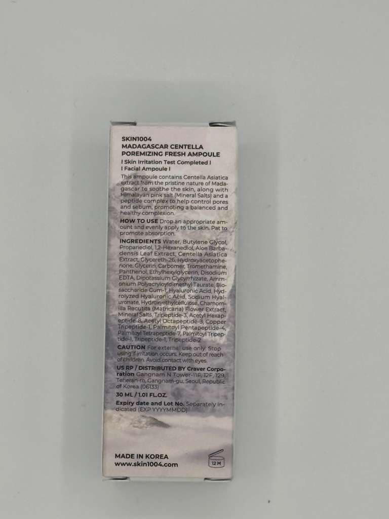 SKIN1004 Madagascar Centella Poremizing Fresh ampula 30ml