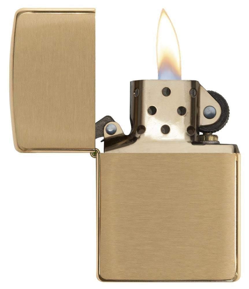 Zippo 168 Feuerzeug 60000850 Armor Case Brass Brushed Benzinfeuerzeug, Messing, Gold