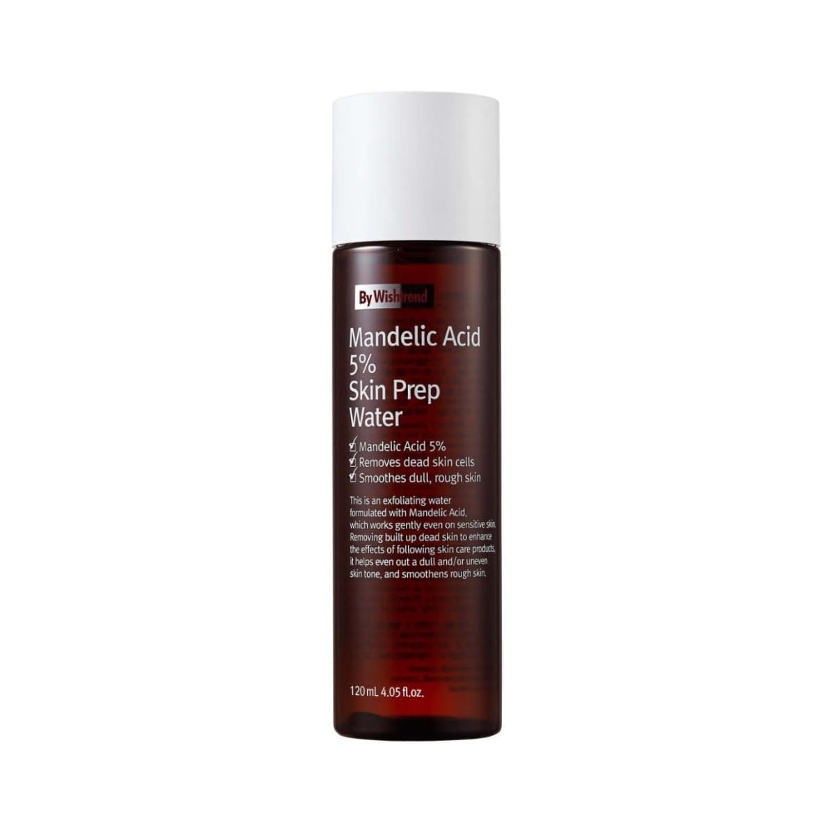 BY WISHTREND Mandelsäure 5% Hautvorbereitungswasser, sanftes Hautpeeling für das Gesicht, ideal für empfindliche Haut | Hilft bei verstopften Poren und Pigmentierung (4,1 Fl Oz (1er-Pack))