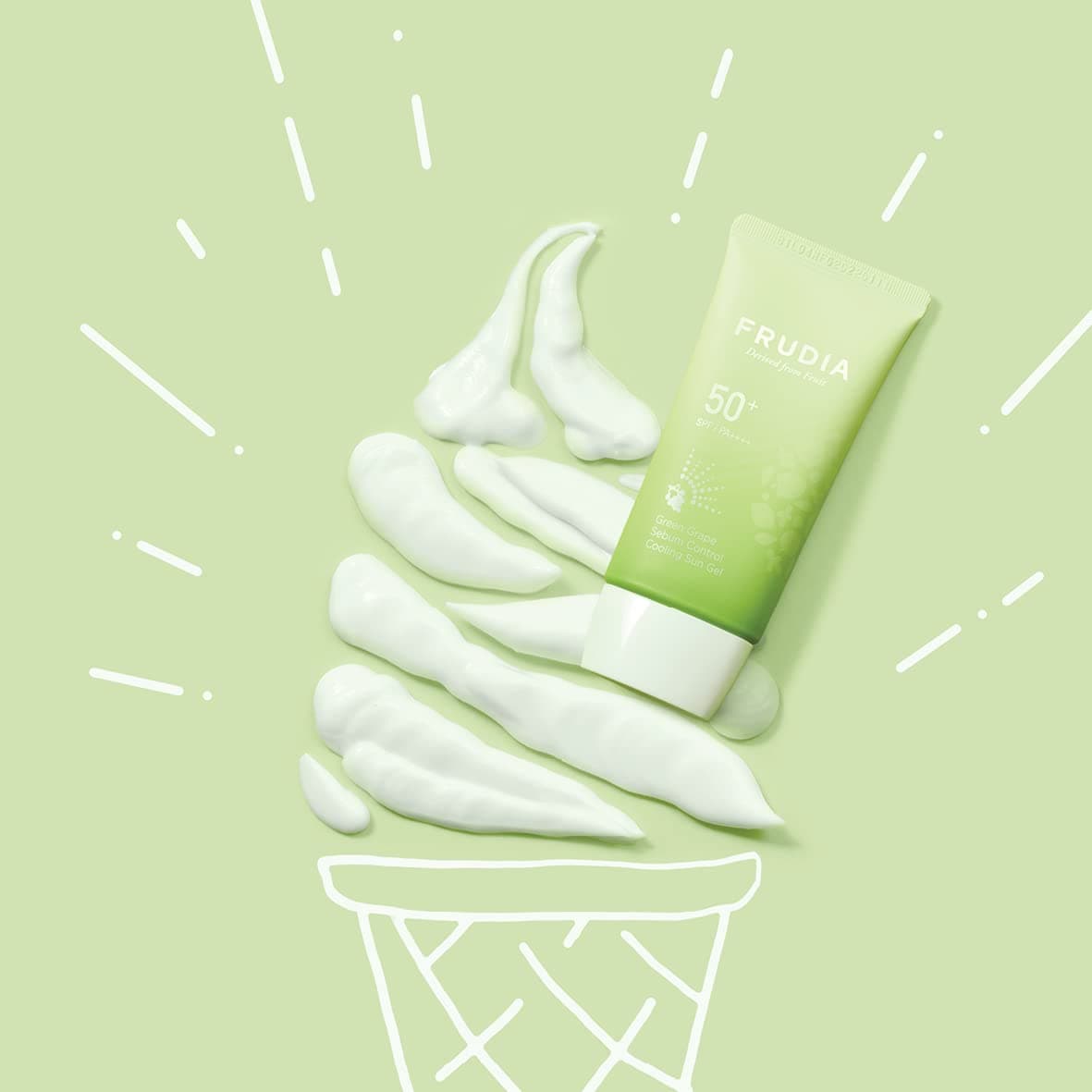 Frudia Green Grape Sebum Control Cooling Sun Gel