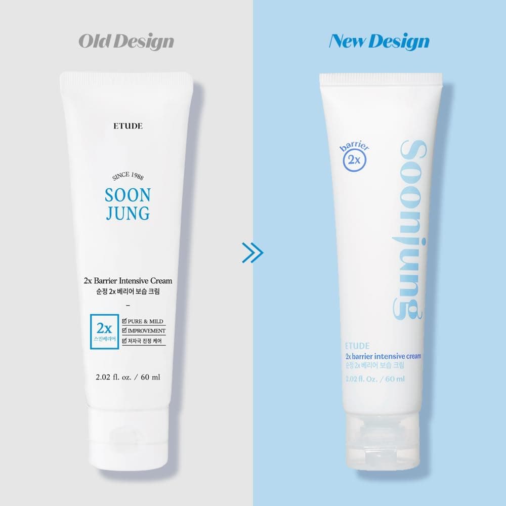 ETUDE SoonJung 2x Barrier Intensive Creme (Neu, 59,14 ml), Gesichtscreme, Sheabutter feuchtigkeitsspendende Gesichtscreme für empfindliche Haut, Wasser-Öl-Gleichgewicht & Panthenol für geschädigte