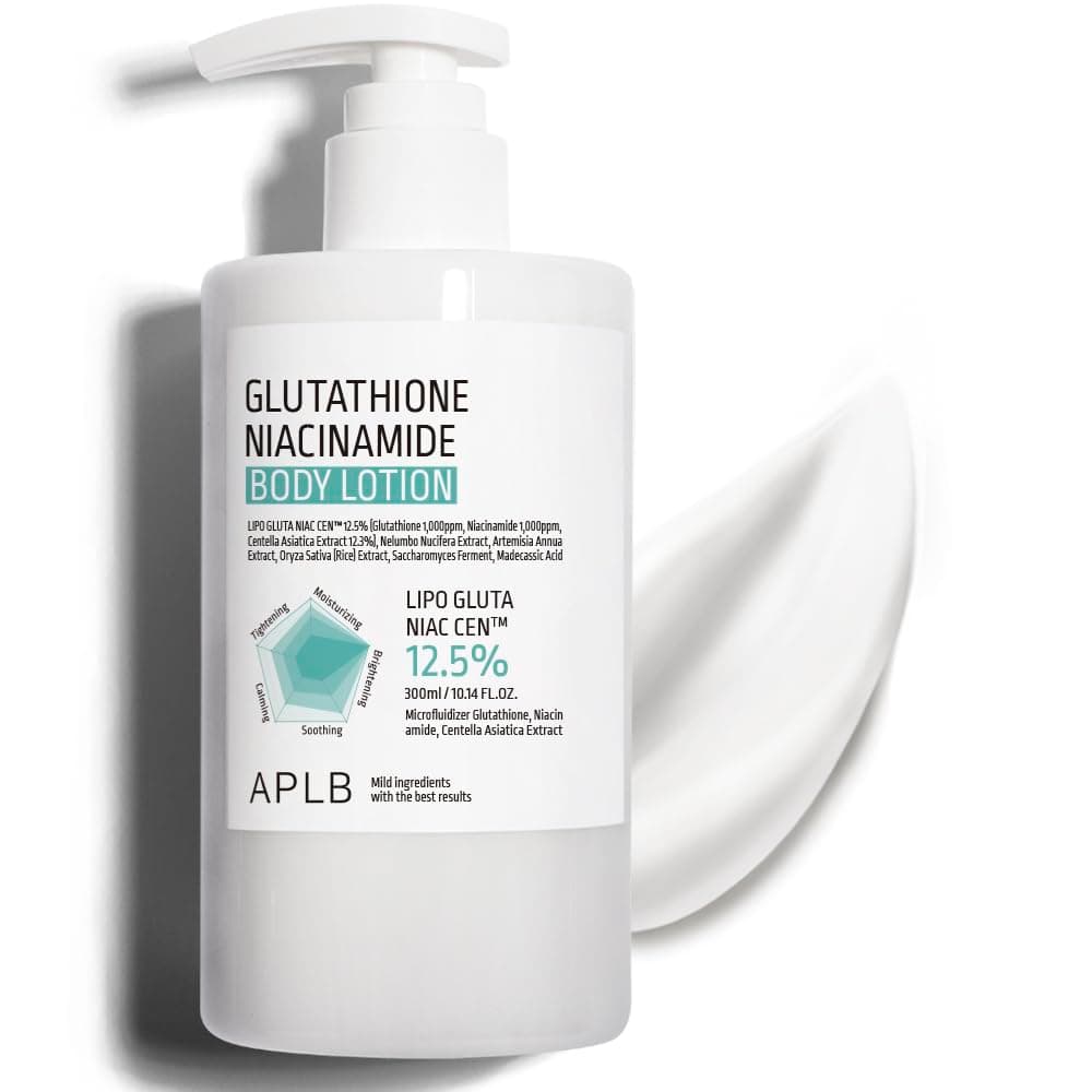 APLB Glutathion Niacinamide Body Lotion | Lipo Gluta NIAC CEN™ 12,5 % 10,14 FL.OZ/Koreanische Hautpflege, langanhaltende Hydratation, revitalisiert für sanfte und verbesserte Hauttextur