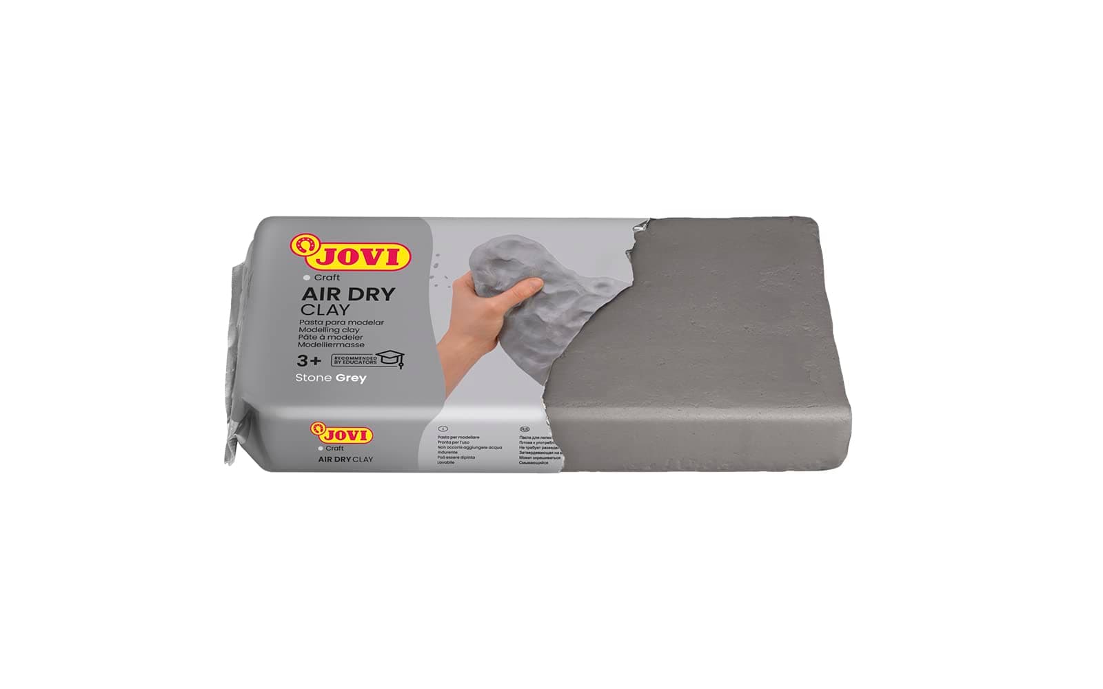 Jovi Air Dry Modelliermasse, 250 g, pelēka