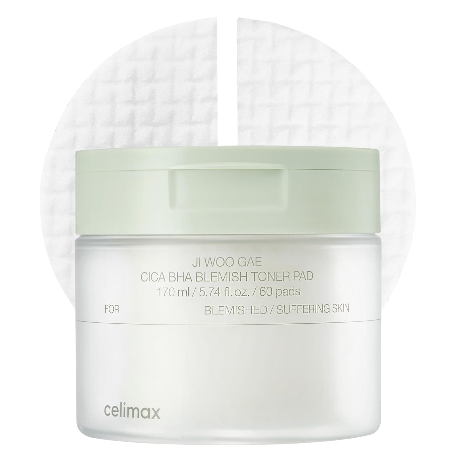 celimax Ji.Woo.Gae CICA BHA Blemish Toner Pad, 60 gab.