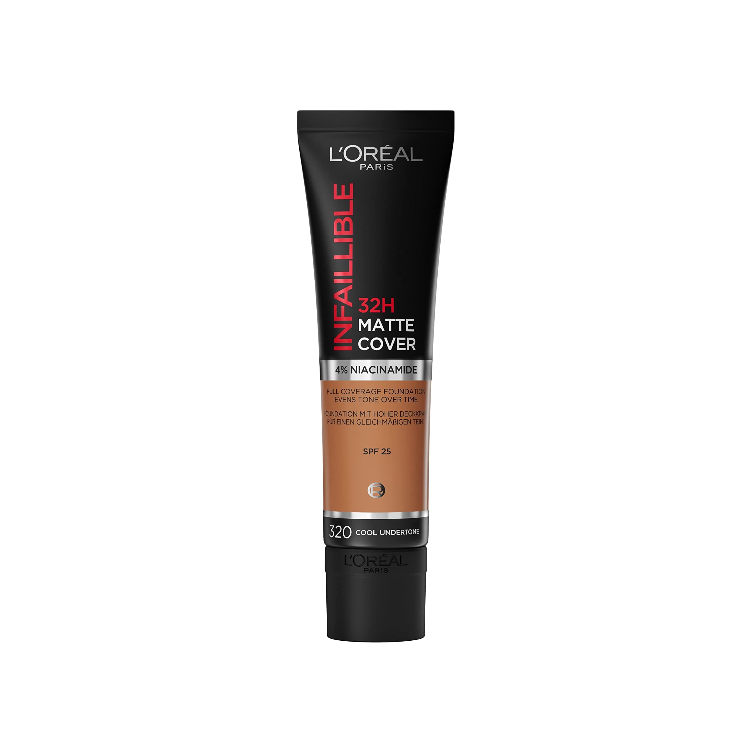 L'Oréal Paris Infaillible 32H Matte Cover šķidrais pūderis, Nr. 320 Cool