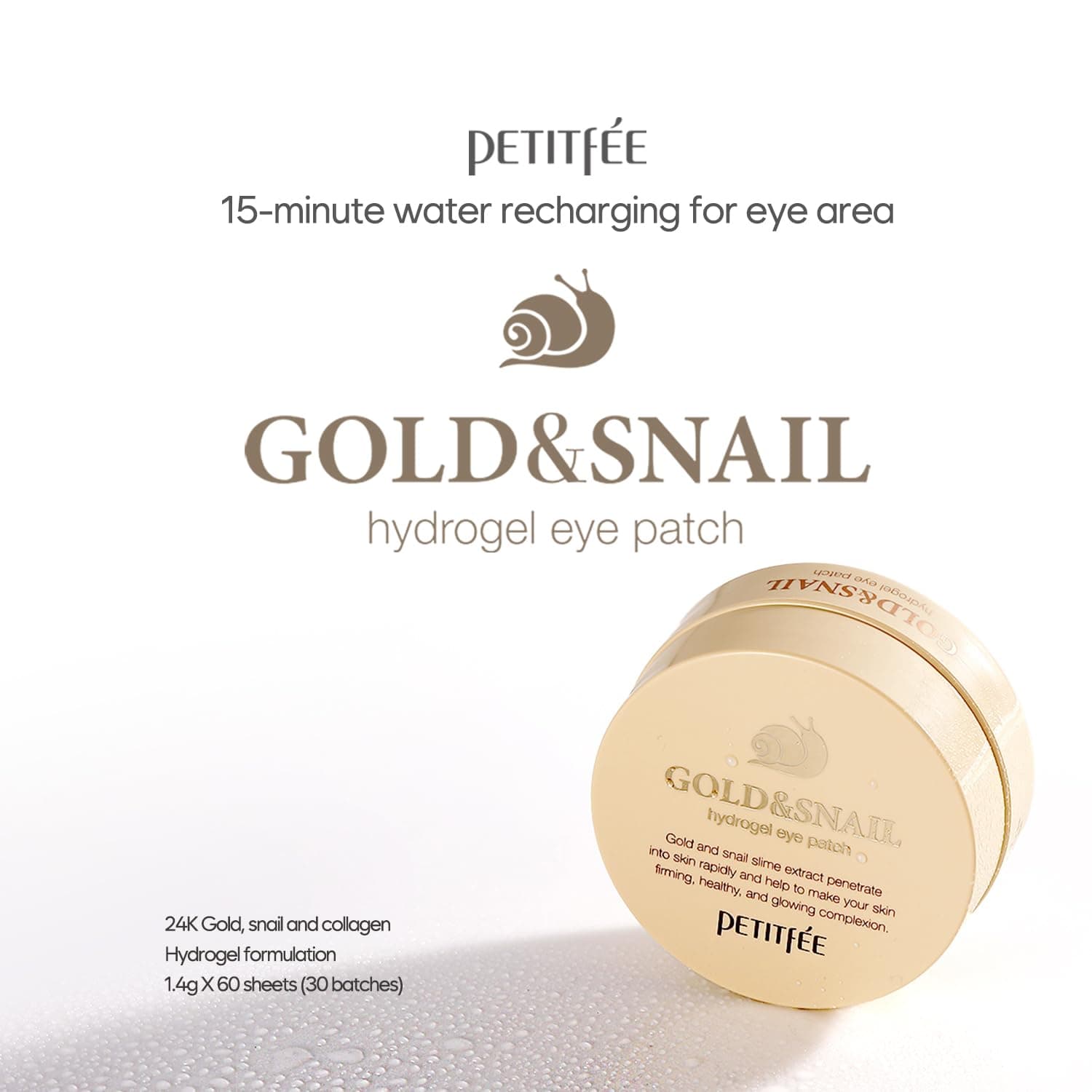Petitfee Gold & Snail Hydrogel Augenklappen