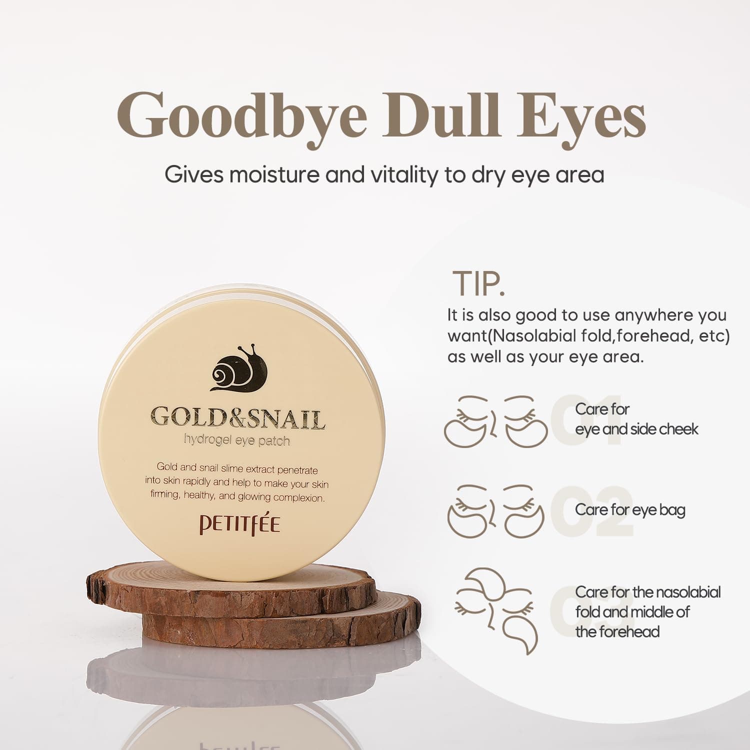 Petitfee Gold & Snail Hydrogel Augenklappen