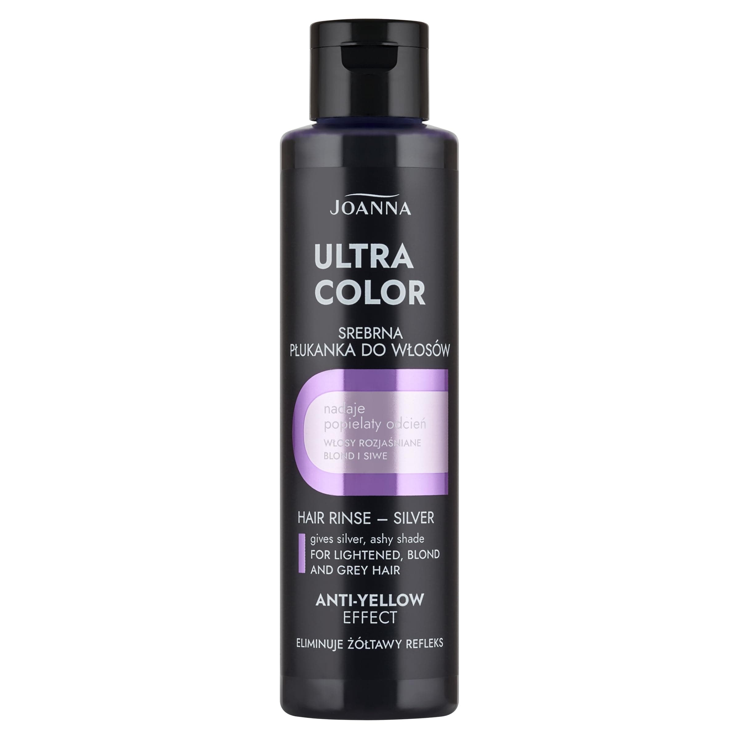 JOANNA Ultra Color sudraba tonējošā balzāma matu kopšanai pret dzeltenumu, pelēks
