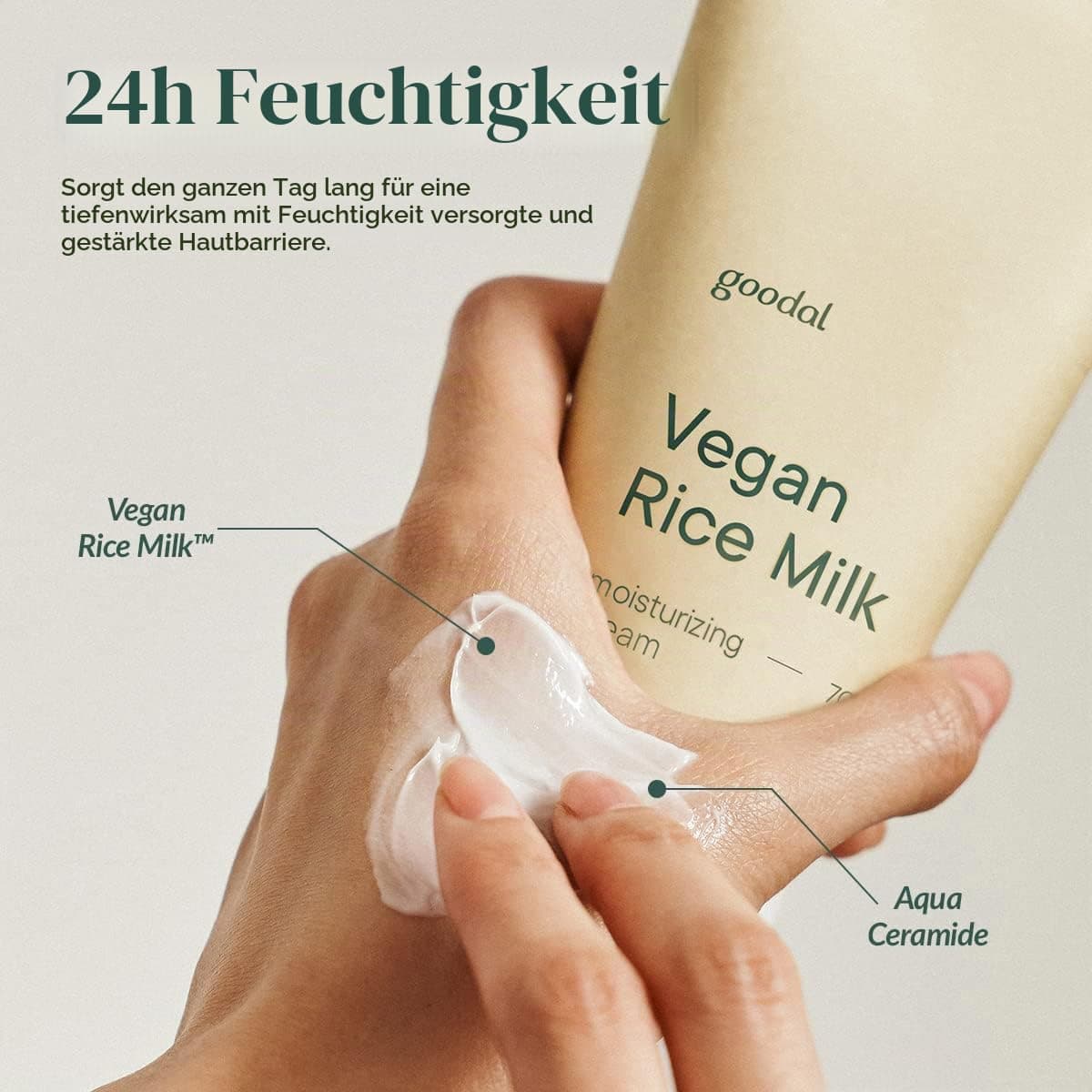 GOODAL Vegane Reismilch Mitrinošais Krēms