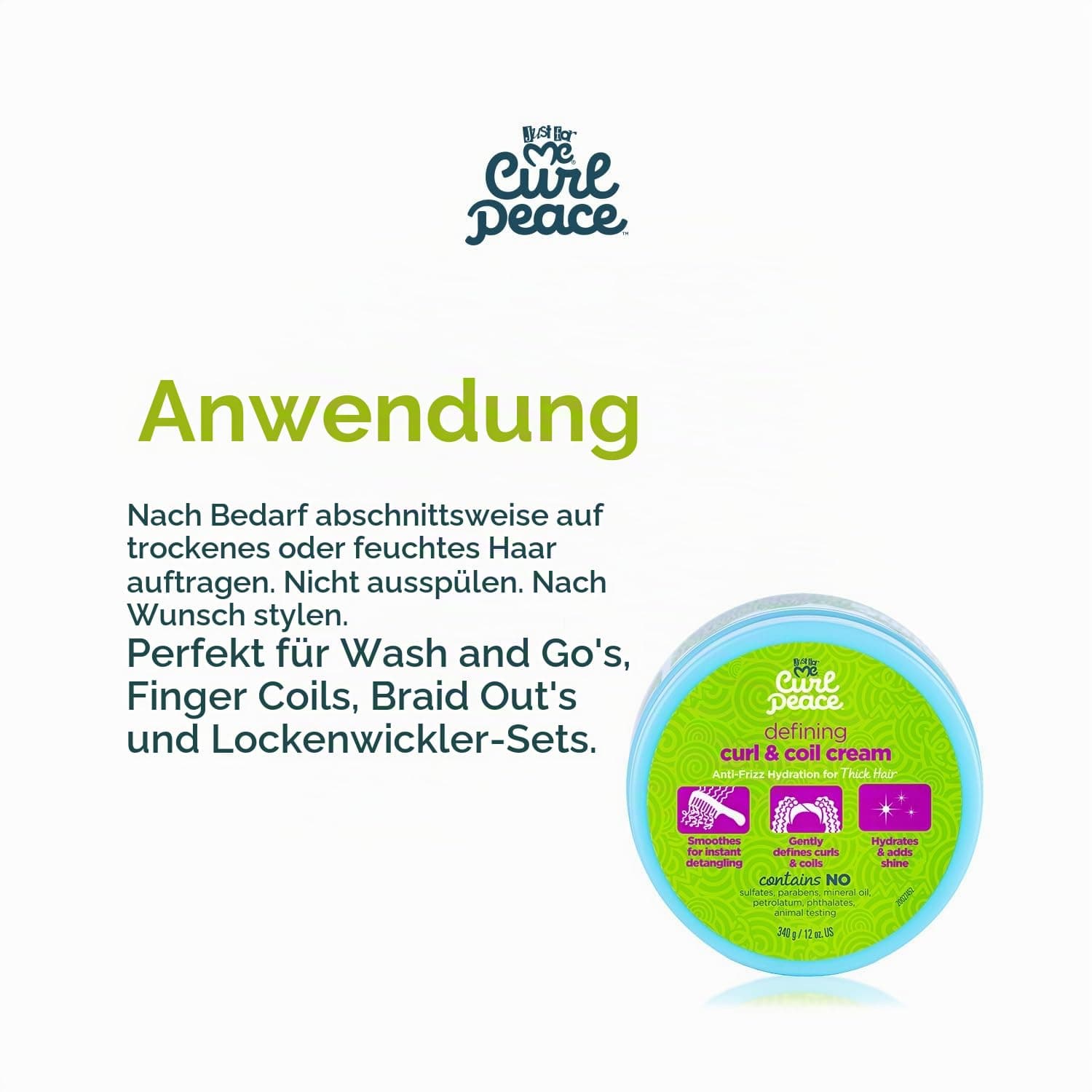 Just for me Curl Peace Curl & Coil Cream 354ml
