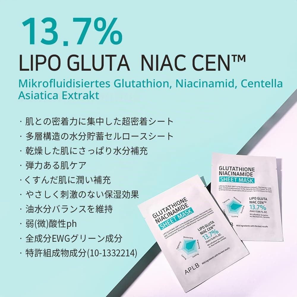 APLB Glutathion Niacinamide Sejas Maska 10 gab.