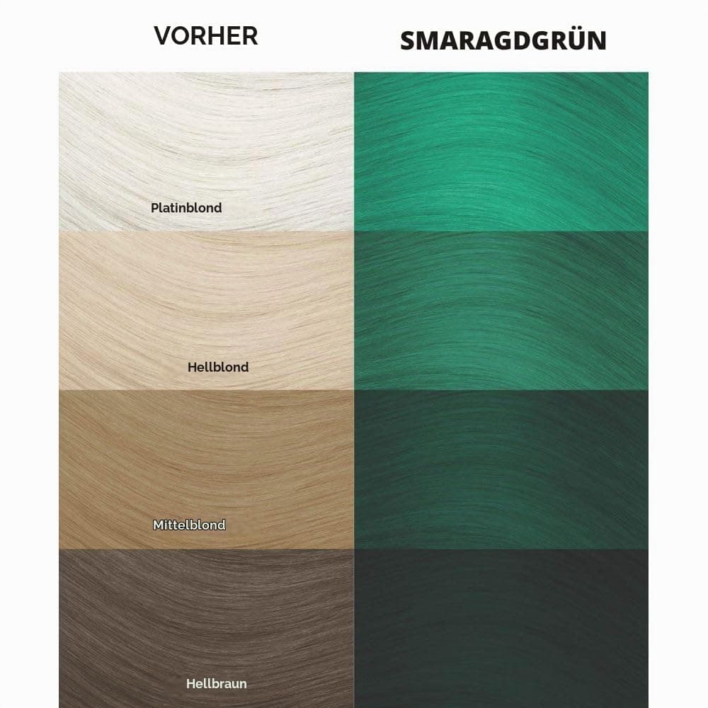 Crazy Color Puspermanantā matu krāsa Emerald Green 53 100ml