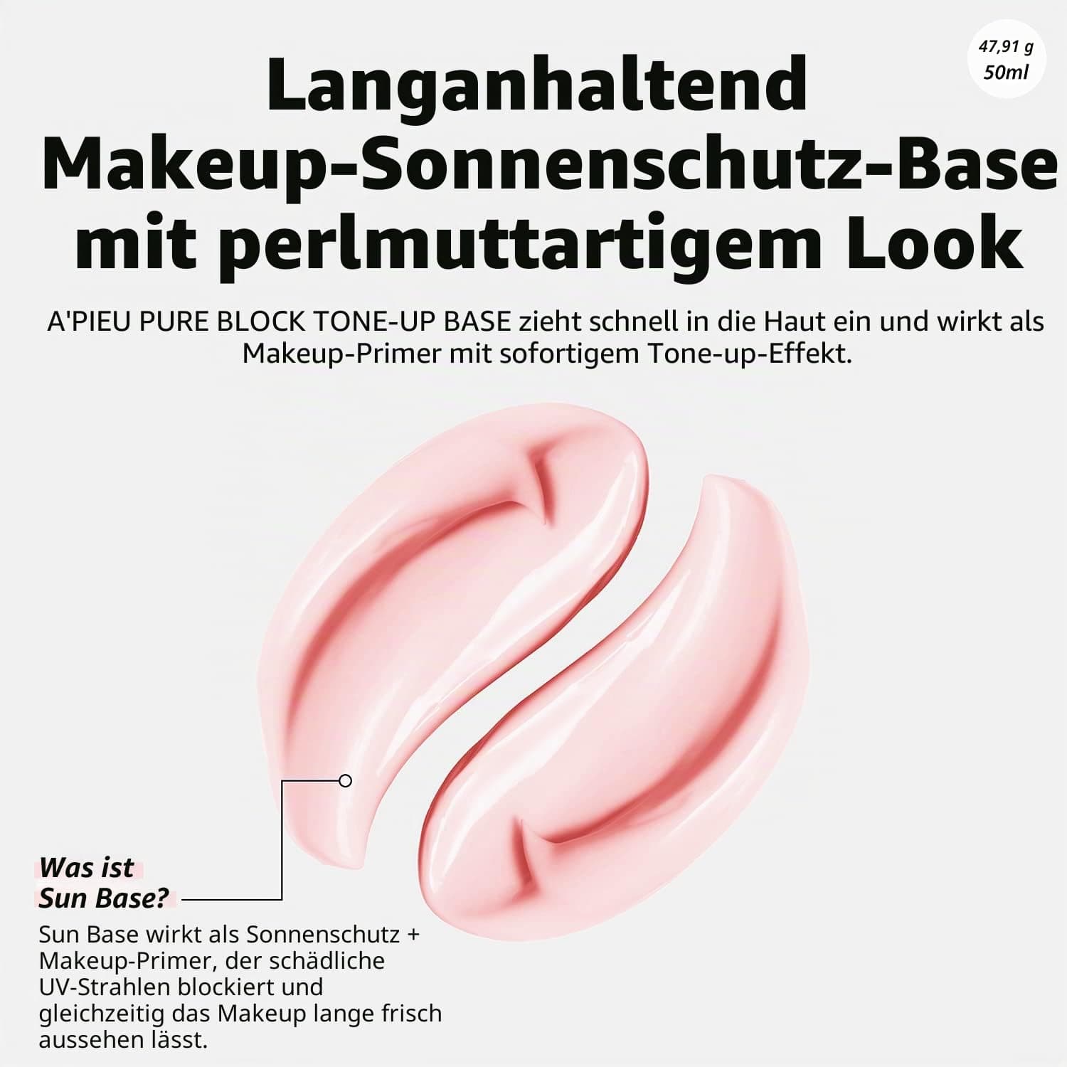 A'PIEU Pure Block Tone Up Sauļošanās krēms SPF 50+