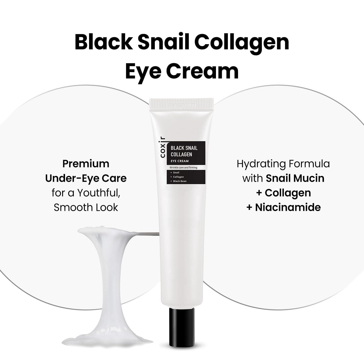 COXIR Black Snail Kollagen Augencreme