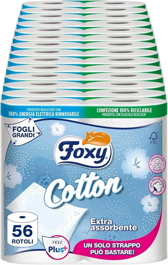 Foxy Cotton tualetes papīrs, 4 ruļļi