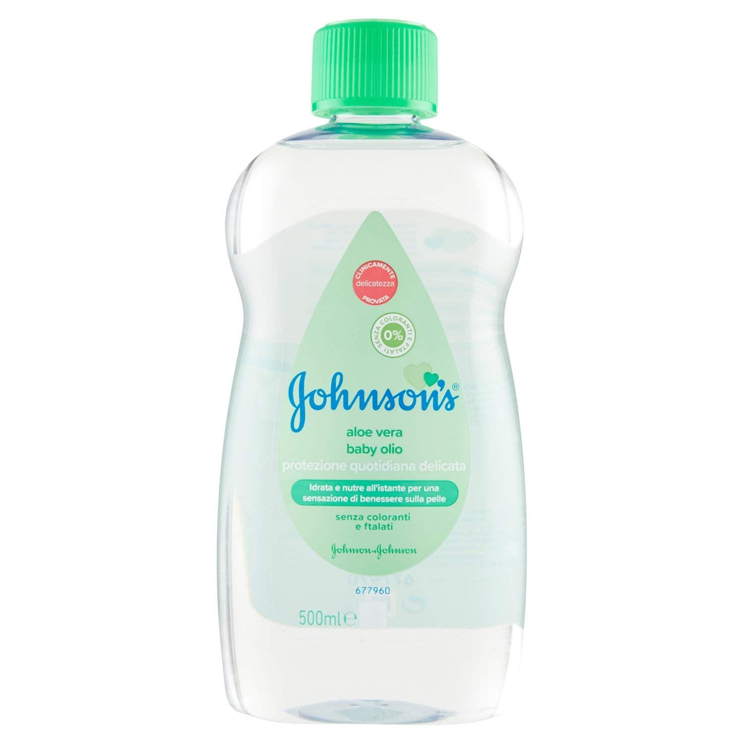 Johnson's Baby mitrinošā eļļa ar alveju, 500 ml
