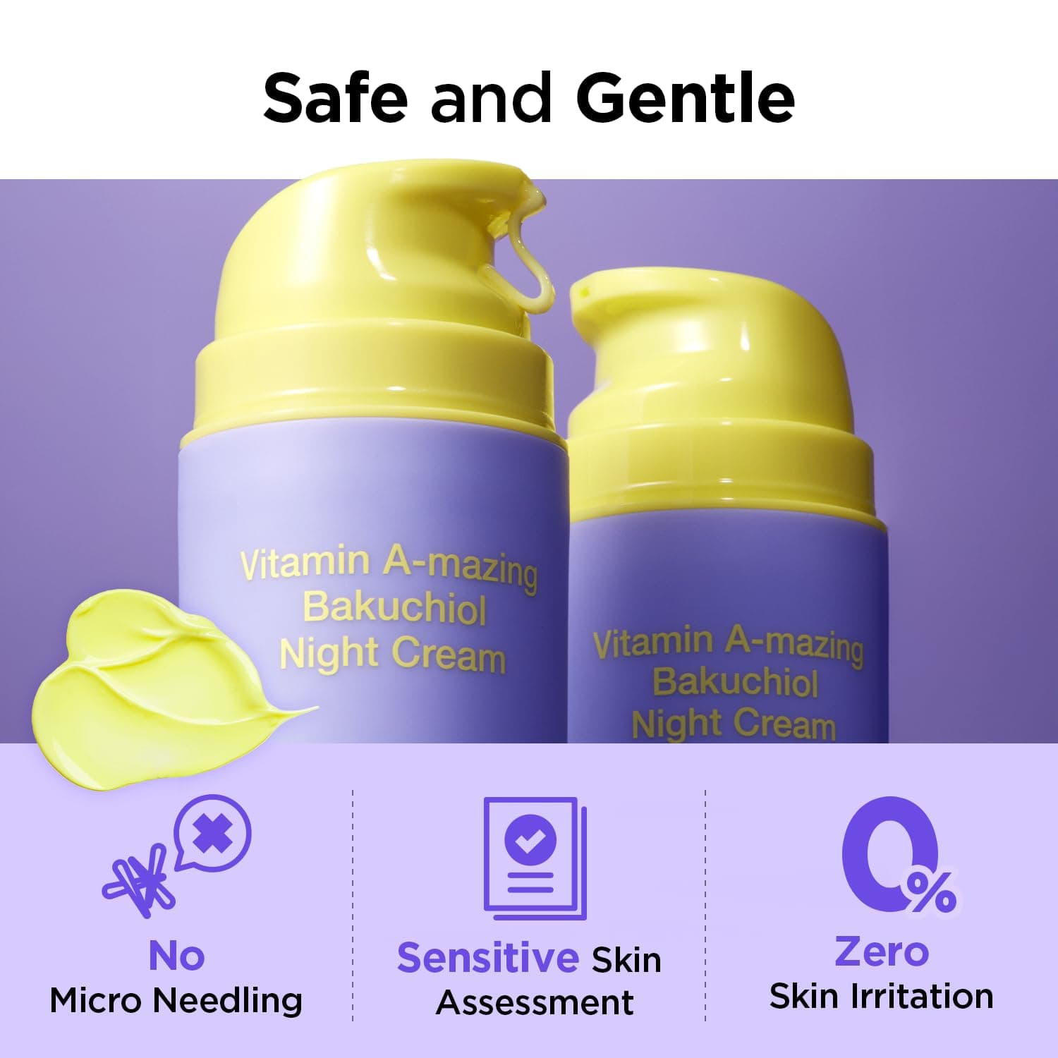 BY WISHTREND Vitamin A-mazing Bakuchiol Retinal Night Cream, koreanische Retinol-Alternative, Anti-Aging, für feine Linien, schlaffe, trockene Haut für empfindliche Haut, 1,05 oz, 30 g