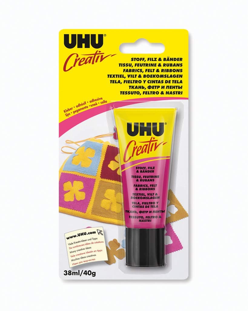 UHU 47265 radošais līme audumam, filcam, lentām, 38 ml