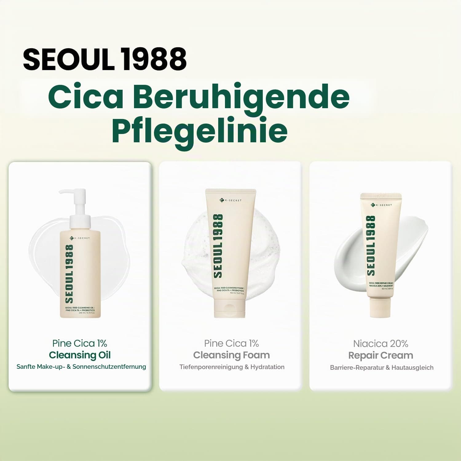 KSECRET SEOUL 1988 Attīrošā eļļa: Pine Cica 1% + Probiotikas