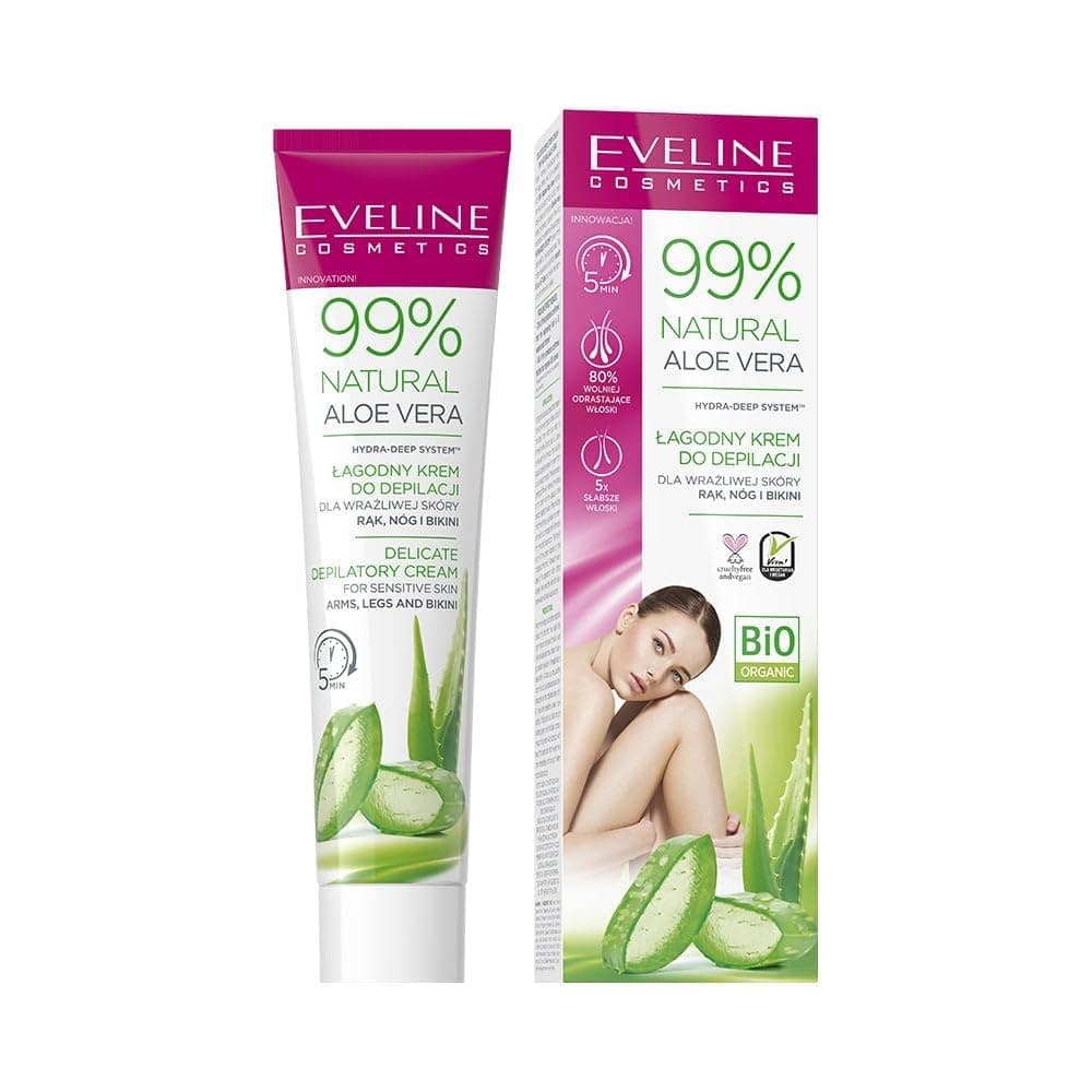 Eveline Cosmetics 99% dabīga alveju depilācijas krēms