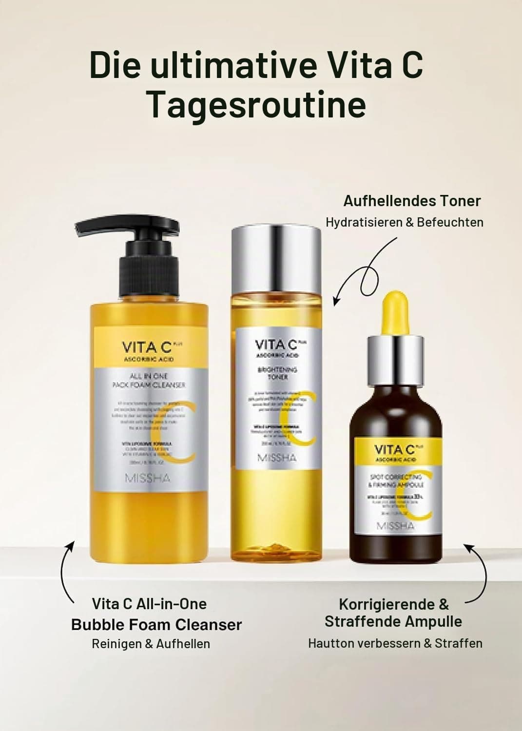 MISSHA Vita C All-In-One putojošais sejas tīrītājs