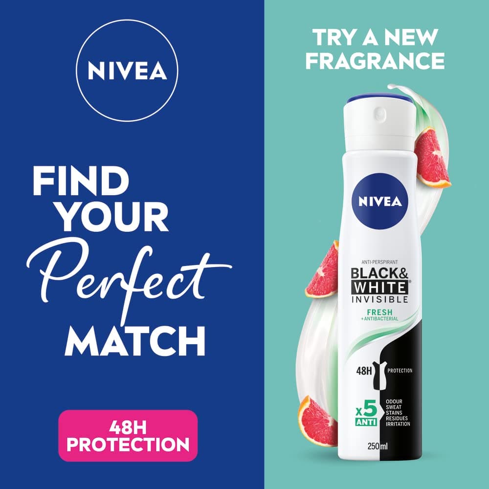 NIVEA Black & White Invisible Fresh Deospray (250 ml)