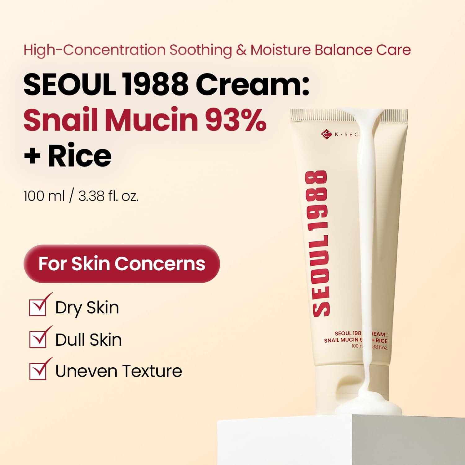 K-SECRET SEOUL 1988 Creme: Schnecken-Mucin 93% + Reis