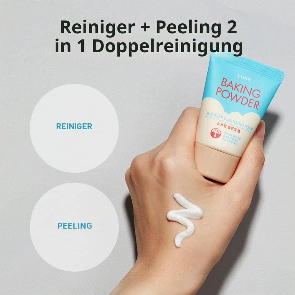 Etude House Backpulver BB Tiefenreinigungsschaum 1 fl.oz.(30ml) | Kleine Reisegröße Perfect Cleansing Wash | Entfernt Porenabfall und abgestorbene Hautzellen