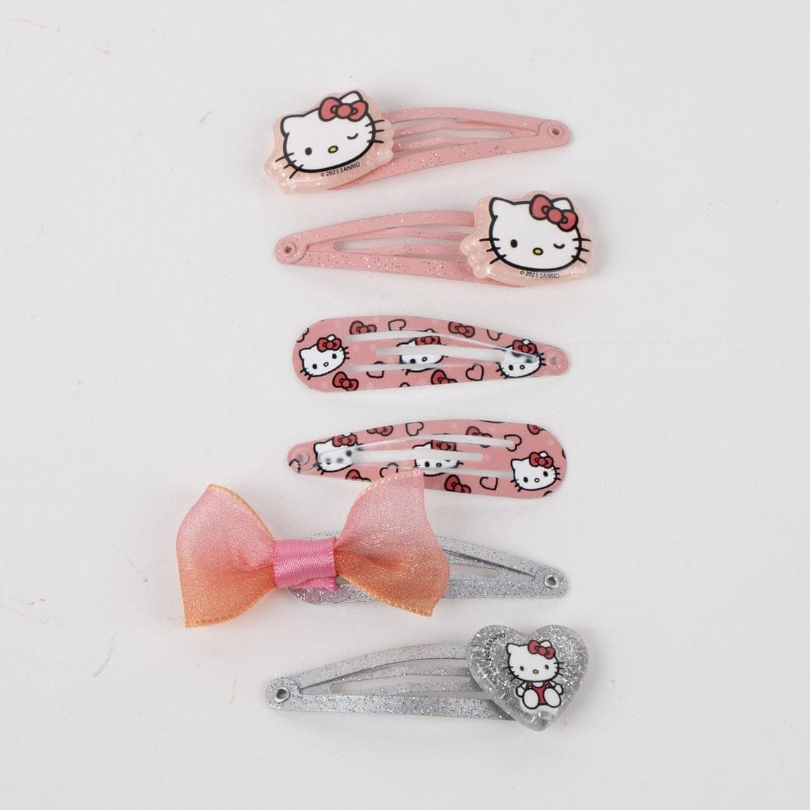 Hello Kitty matu sprādzes, 6 gab.