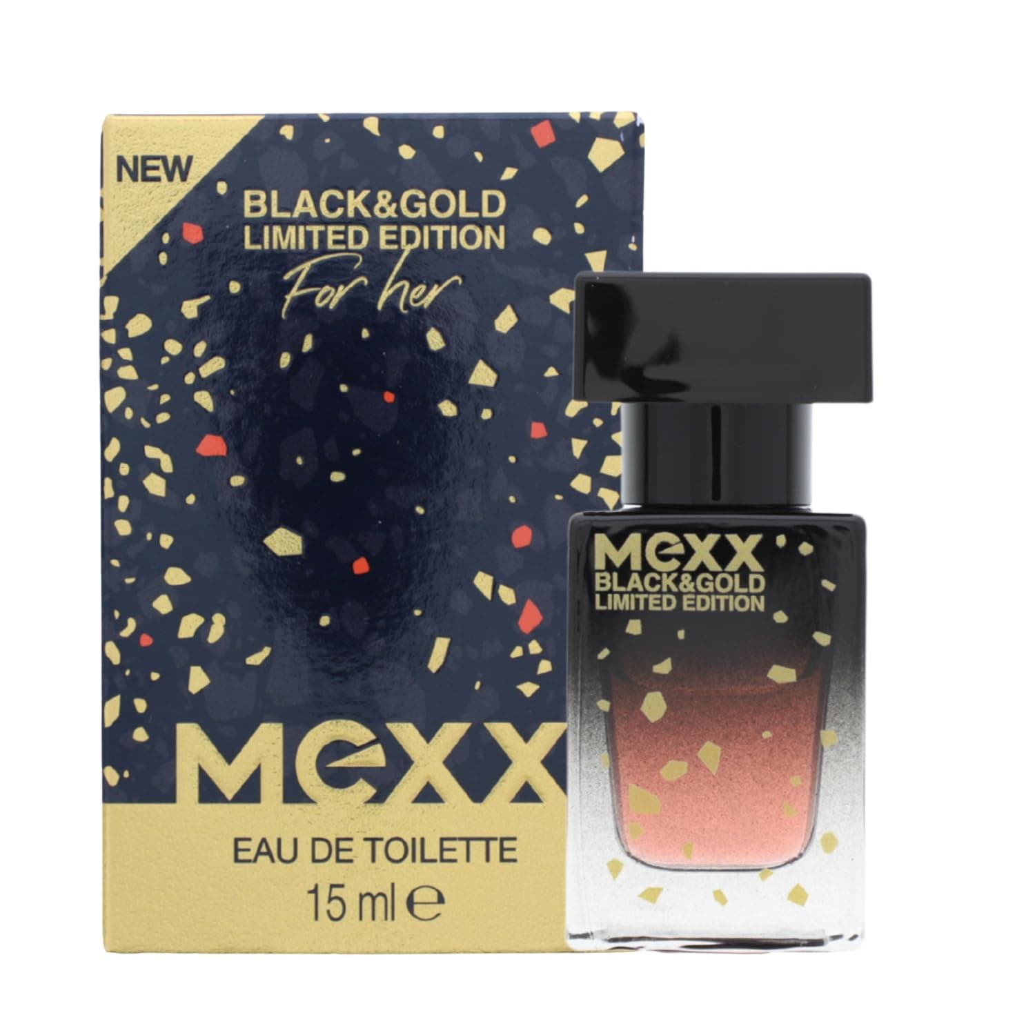 Mexx Black & Gold Limited Edition Woman Eau de Toilette, 15ml