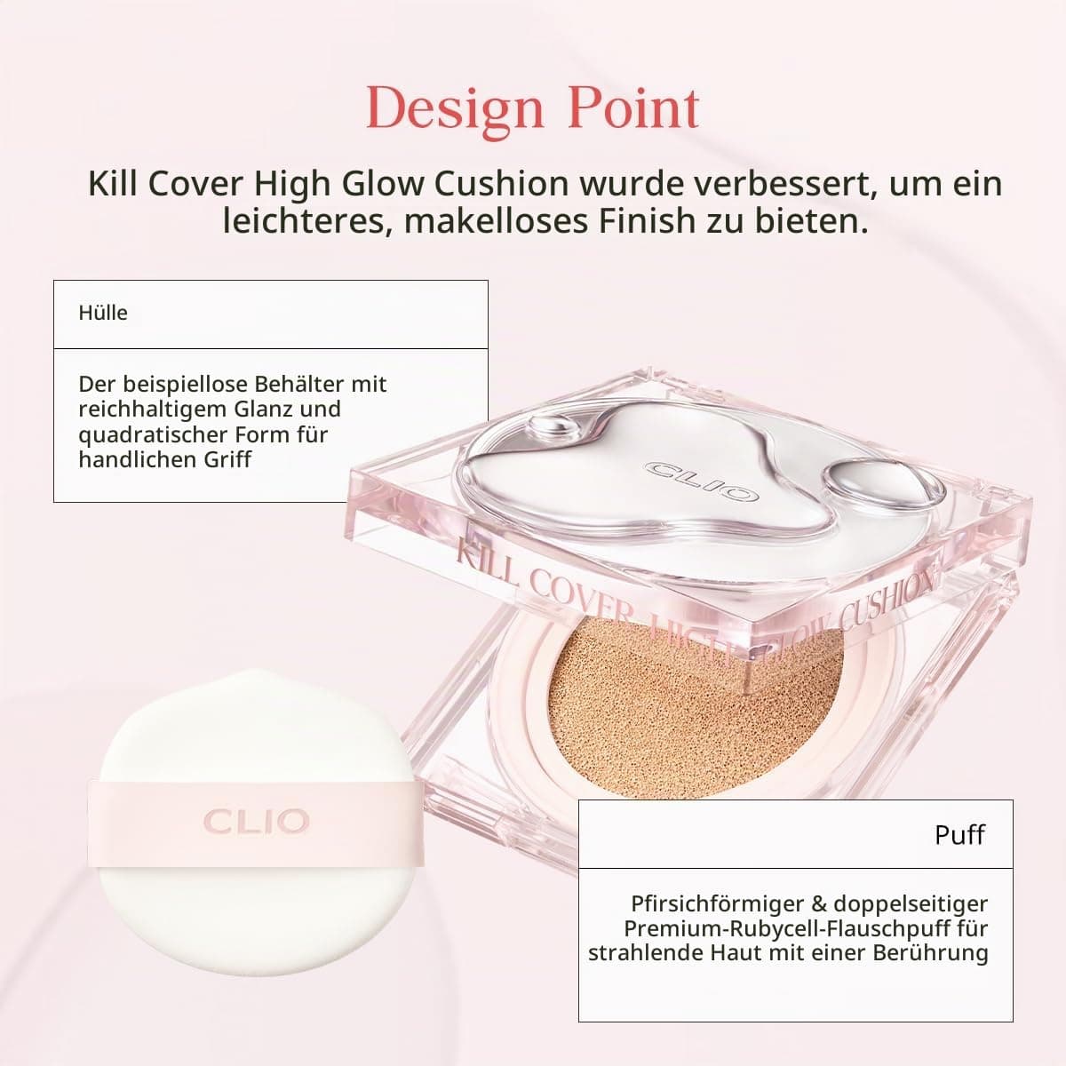 CLIO PROFESSIONAL Kill Cover High Glow Cushion (Papildinājums)
