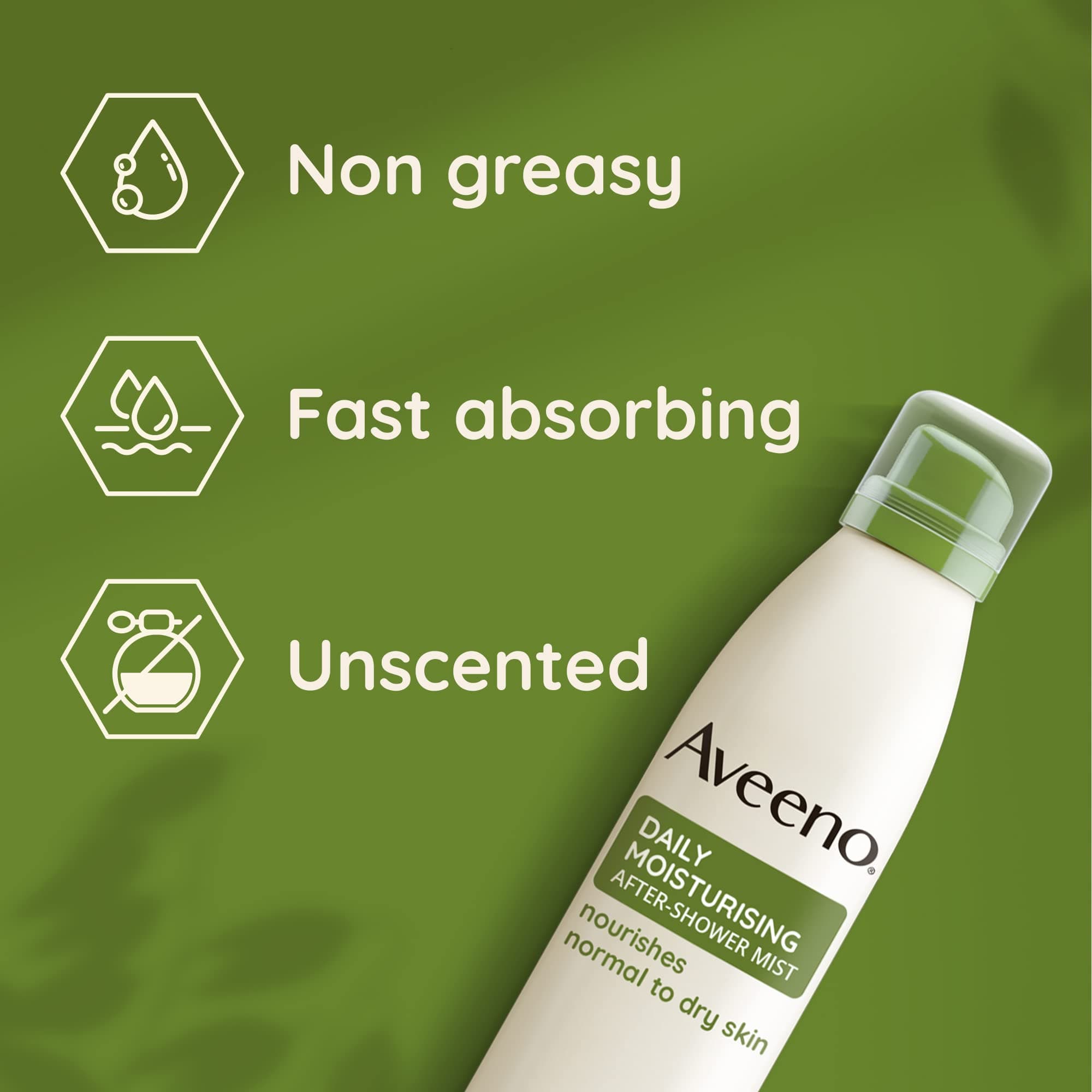 Aveeno Mitrinošs aerosols pēc dušas