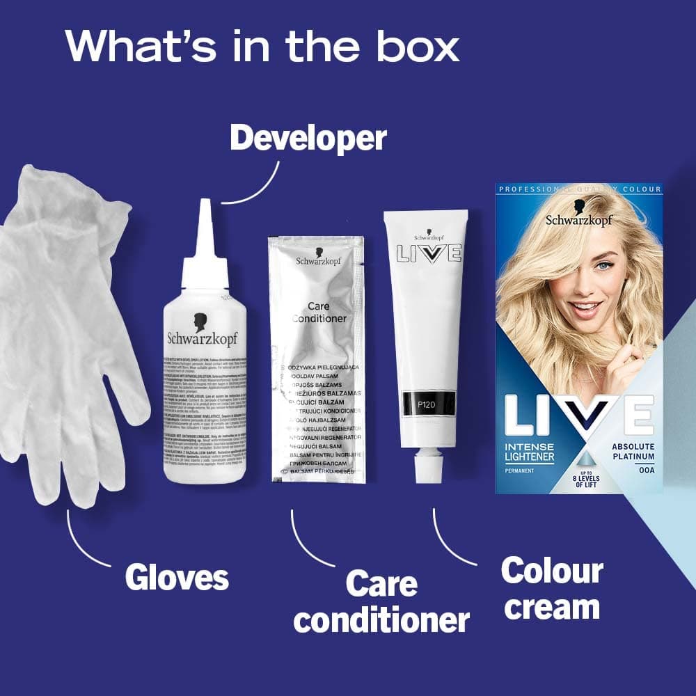 LIVE Schwarzkopf Intense Lightener 00A Absolūts Platīns