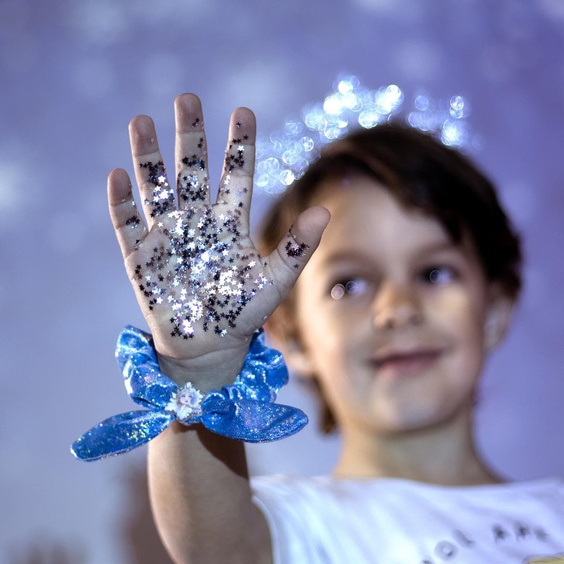 Disney Frozen Haargummis für Mädchen und Frauen, rutschfeste und weiche Pferdeschwanz-Halter - 3 Haargummis Set (2 bedruckt, 1 einfarbig)