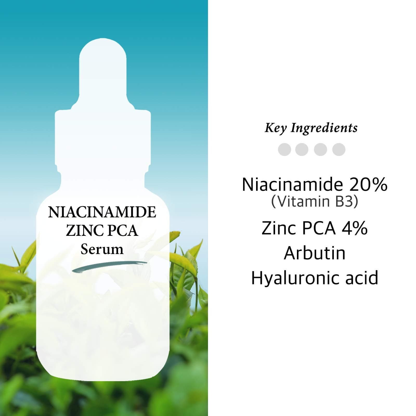 Cos De BAHA serums ar 20% Niacinamīdu un 4% Cinka PCA