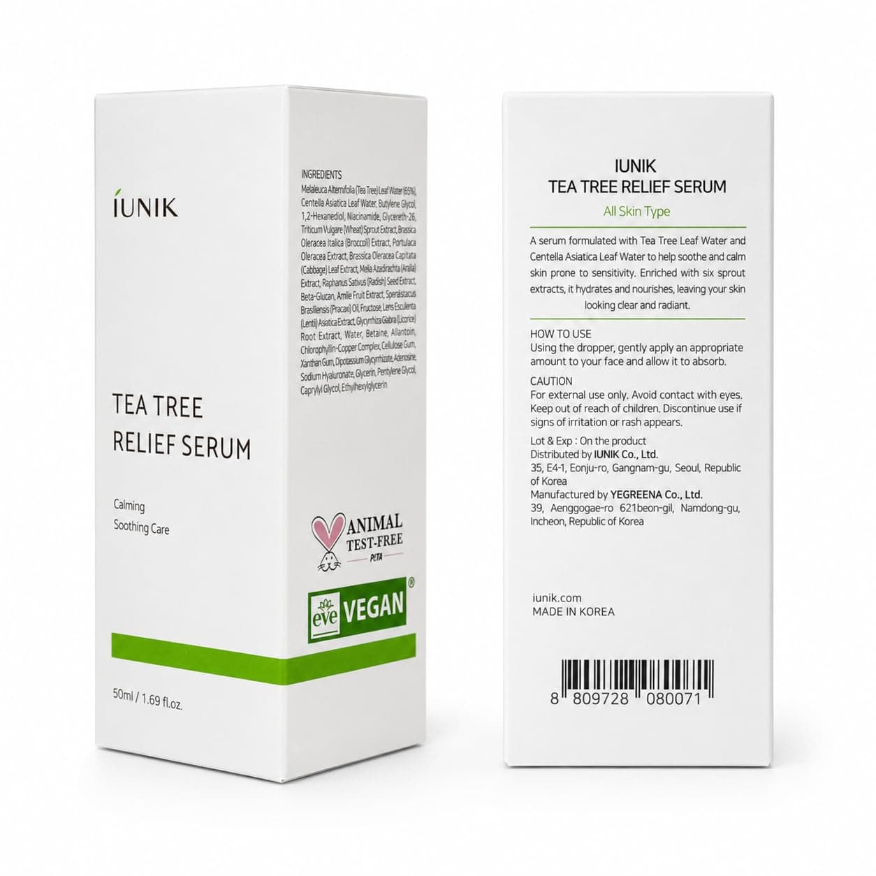 iUNIK Tea Tree Relief Serum, 50 ml