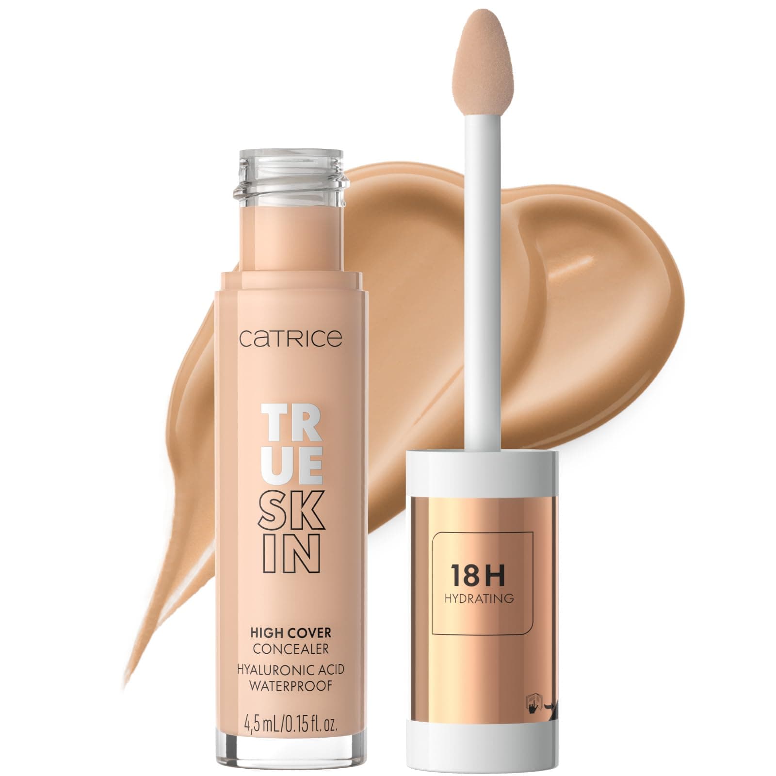 CATRICE True Skin High Cover Concealer 020 Warm Macadamia, Hohe Deckkraft