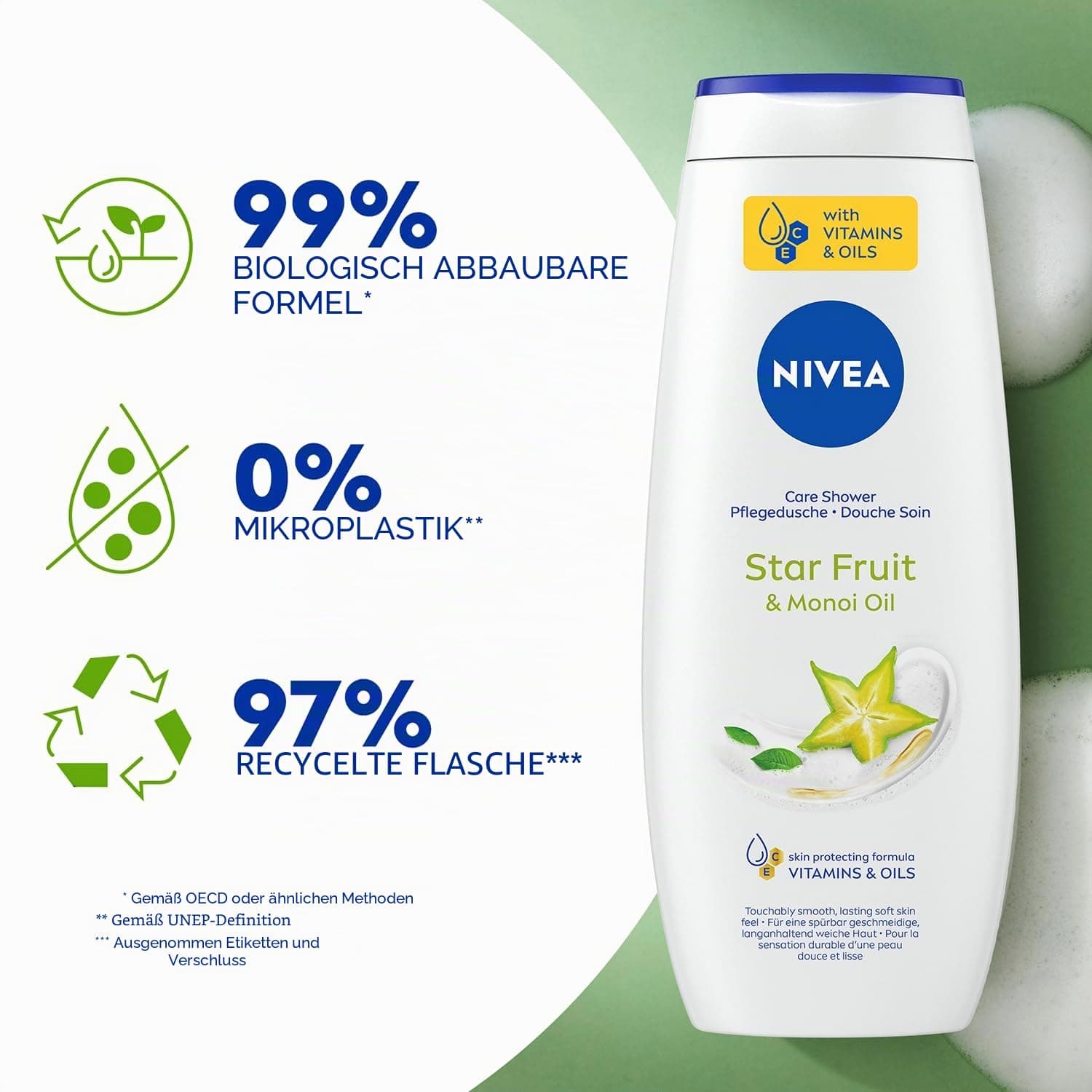 NIVEA Starfruit & Monoi oil dušas želeja 500 ml