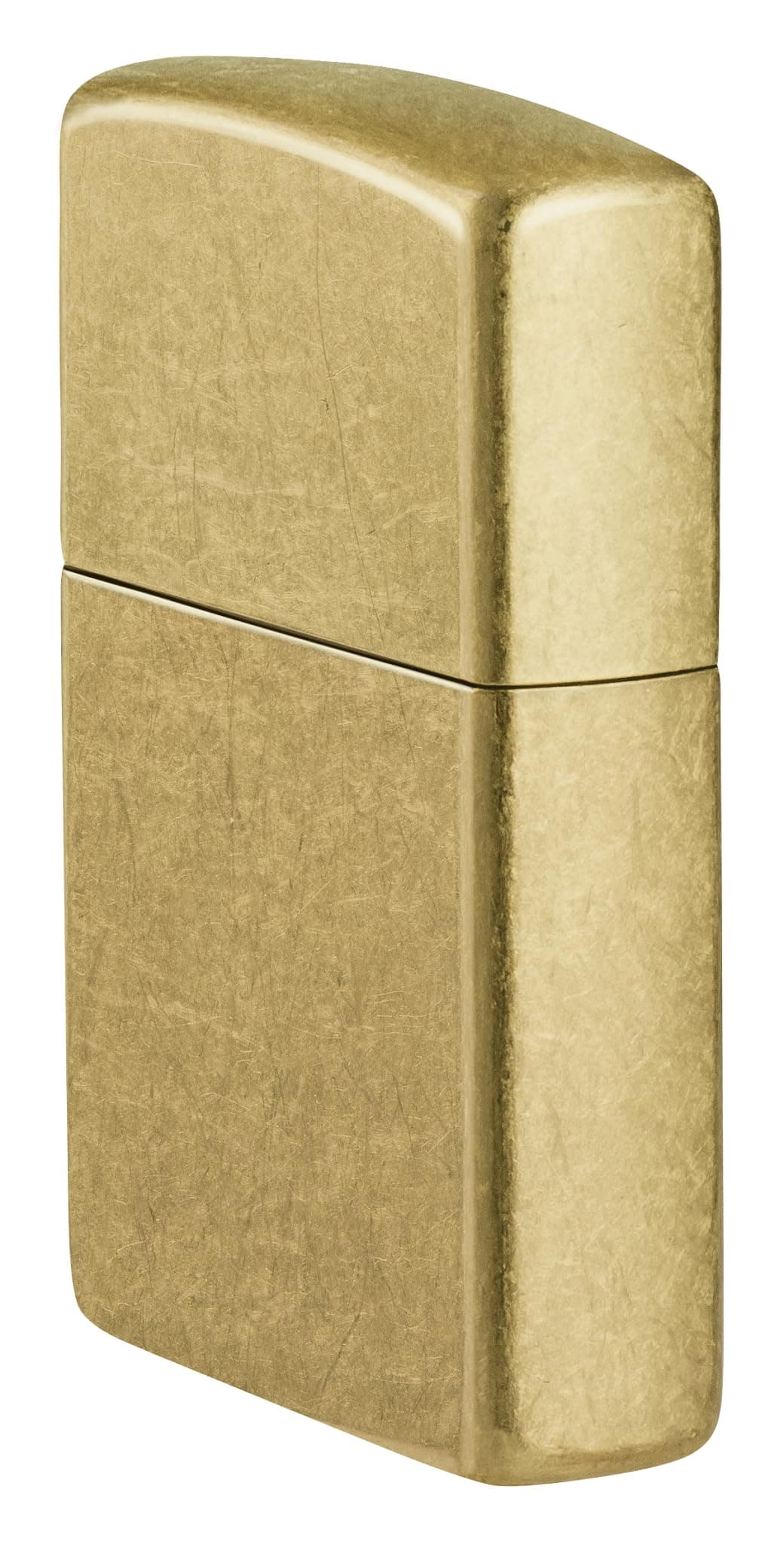 Zippo Sturmfeuerzeug - Street Brass, Base Model - Nachfüllbar - Wiederverwendbar - Windfestes Design - Geschenkbox - Made in USA