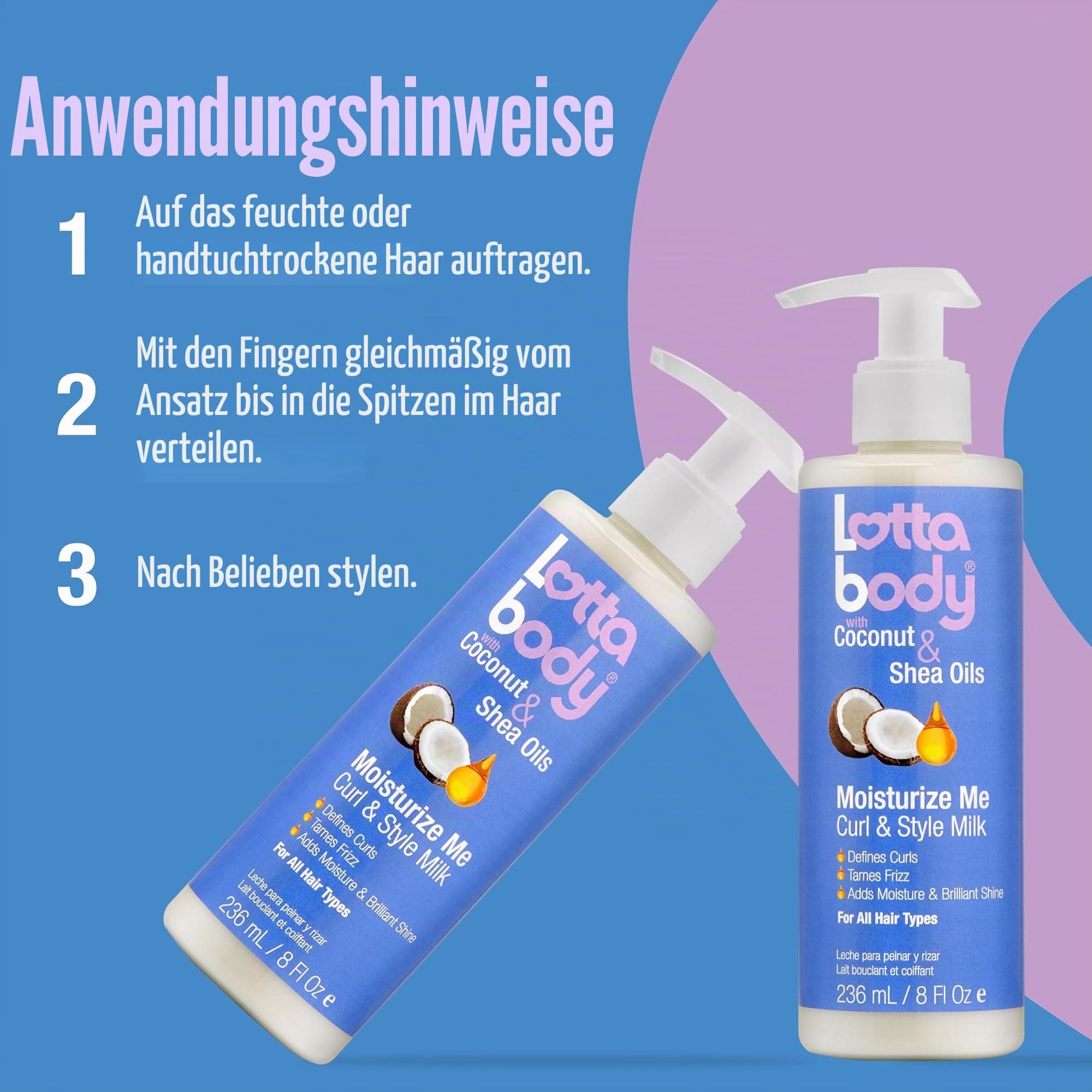 Lotta Body Coconut & Shea Oils Curl & Style Milk