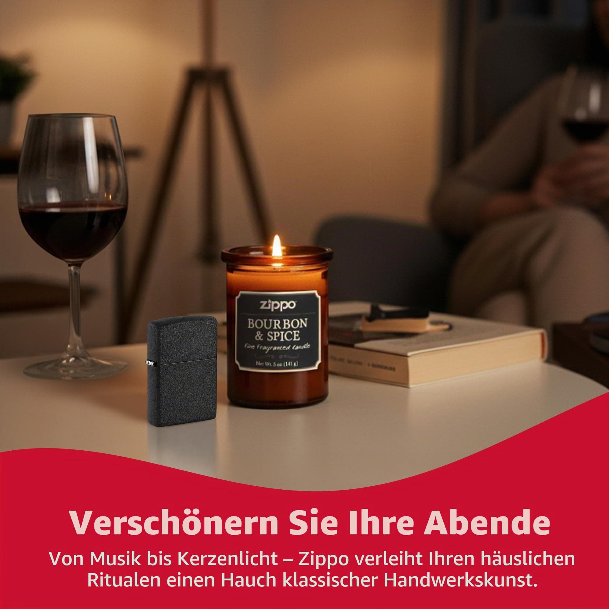Zippo Sturmfeuerzeug - Black Crackle, Base Model - Nachfüllbar - Wiederverwendbar - Windfestes Design - Geschenkbox - Made in USA