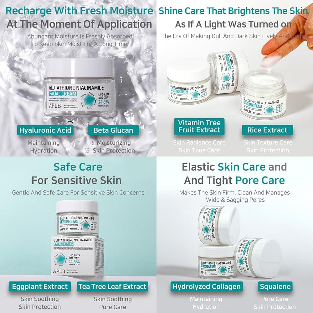 APLB Glutathione Niacinamide sejas krēms | Niac CEN™ Lipo Gluta