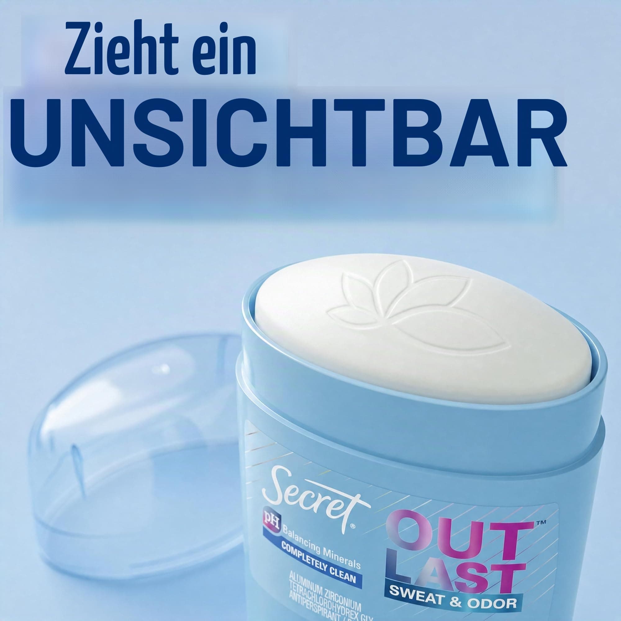 Secret Outlast Invisible Solid Antiperspirant and Deodorant, Completely Clean Scent, 12 g